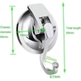thumbnail image 4 of Juego de 2 potentes ganchos con ventosa para colgar toallas de cocina, toallas de baño, ganchos con ventosa para pared, para cocina, toallas de cocina, duchas, ventanas y vidrios, 4 of 4