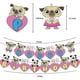 thumbnail image 4 of Chip And Potato Happy Birthday Party Decoration Animals Pet Latex Balloon Supplies Set Banner Cake Topper Gift Mouse Panda Dog, 4 of 5