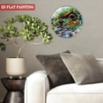 thumbnail image 5 of Round Decorative Clock: Covered Bridge Stream Glass Wall Clock,Creek  Country Decor Wall Clock  for Homes, Bars, Offices, Man Caves, Garages, And Living Rooms .Also Makes A Great Gift. Style 12×12inc, 5 of 8