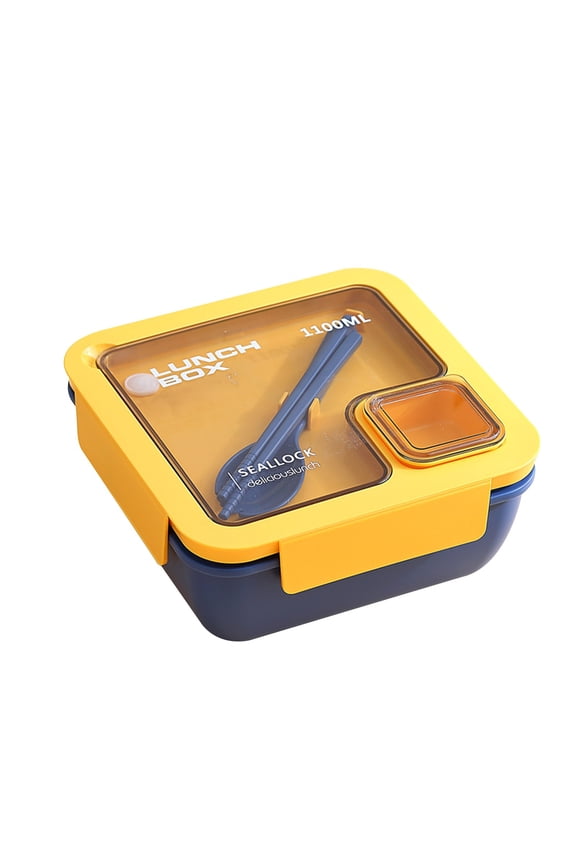 Microwave Safe Leak Proof Lunch Box 850Ml,Portable Lunch Container with Utensils,for Making Ice Cubes or Jelly Cubes In A Freezer Using A Flexible 36 Cavity Silicone Tray,Hecnuo