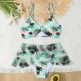 thumbnail image 2 of Gerichy Toddler Girl Swimsuit,Girls Bathing Suit Kids Child Girls 3 Piece Swimsuits Bathing Suit Bikini Tops Underpants Print Skirt Swimwear Set, 2 of 8
