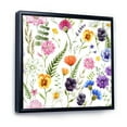 thumbnail image 3 of Designart 'Coloful Wildflowers Floral Pattern I' Traditional Framed Canvas Wall Art Print, 3 of 5