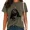 B-Green, variant on UNISHE Womens Religious Print T-Shirts Jesus Portrait & Crown of Thorns Graphic Tees Vintage Washed Streetwear Tops Black, S