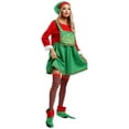 thumbnail image 4 of TTAO Pcs Christmas Elf Clothes Set For Womens Santa Helper Xmas Party Fancy Dress Up Outfits Sets Green M, 4 of 7