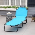 thumbnail image 7 of ChromaCore Folding Chaise Lounge Pool Chairs,Outdoor Sun Tanning Chairs with 5-Level Reclining Back,Steel Frame for Beach,Yard,Patio, 7 of 7