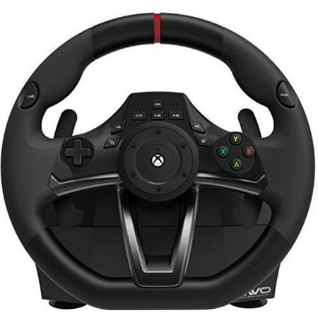HORI, Overdrive Racing Wheel, Xbox One, Black, (Best Xbox 360 Steering Wheel With Clutch And Shifter)