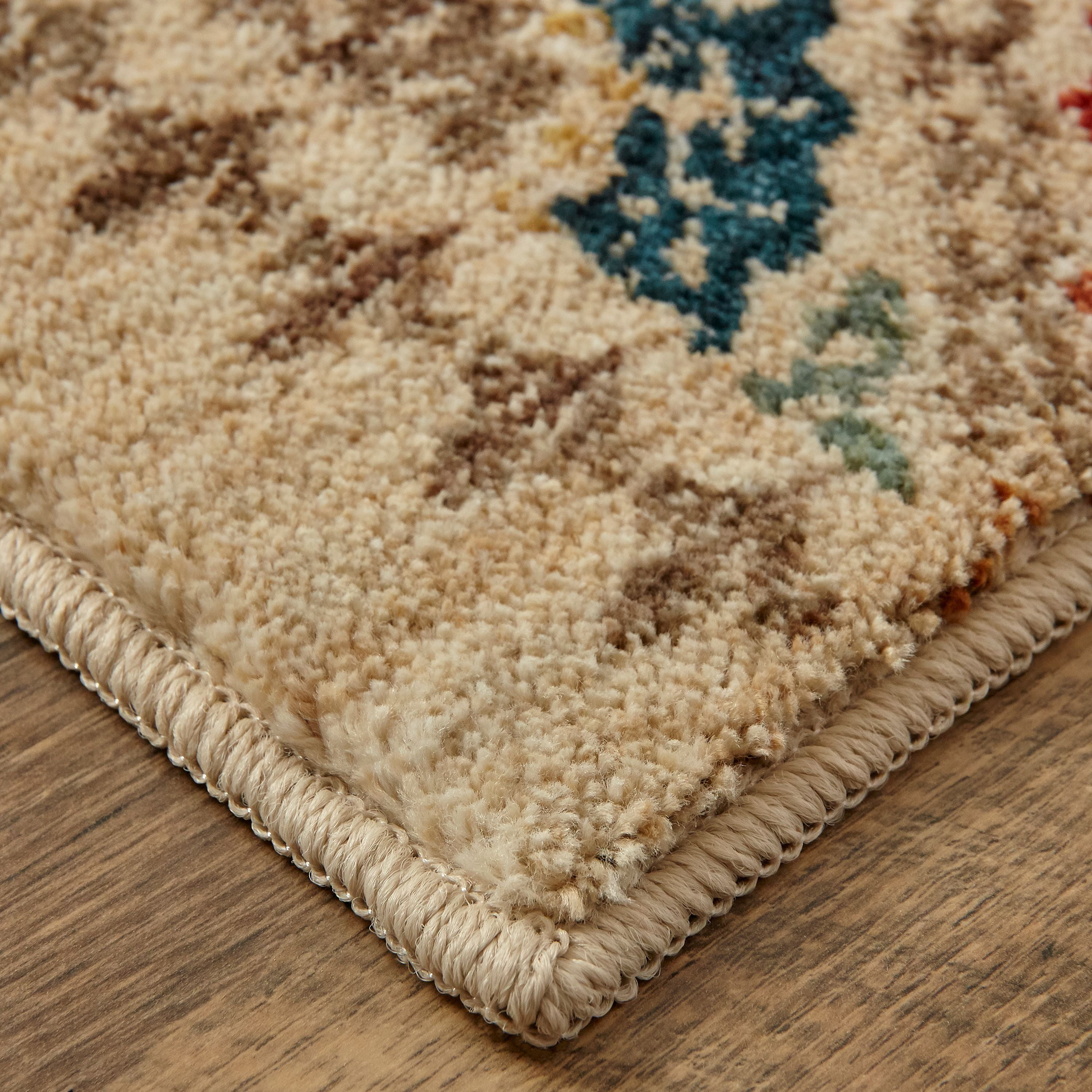Mohawk Home Lifeguard Floral Medallion Accent Rug