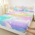 thumbnail image 3 of Feelyou Dreamy Galaxy Cloud Twin Sheet Sets, Rainbow Stars Bedding, 3pcs, 3 of 7