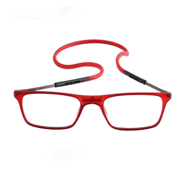 Gafas de lectura portátiles, plegables, modernas y cómodas, con imán para el cuello, espejo de lectura para personas mayores