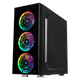 thumbnail image 3 of Gabinete Gamer XTREME PC GAMING Dragonfly Media Torre ATX 600W 4 Fan Cristal Templado RGB Negro negro, 3 of 6