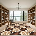 thumbnail image 2 of ODIKA 5'x7' Machine Washable Non-Slip Area Rug, Abstract Prairie Meadow Spots with Artistic Swirl Detailing High Traffic Rug, Brown, 905154, 2 of 7