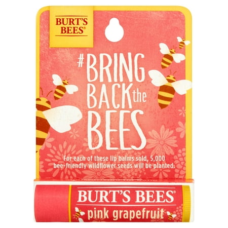 Burt's Bees Pink Grapefruit Moisturizing Lip Balm, 0.15