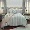 Rizzy Home Prescott Preserve Blue Linen Duvet Bedding Cover Square (98x98)