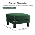 thumbnail image 2 of Dtwnek Polyester Ottoman for Living Room, Office, Bedroom, Green, 2 of 6