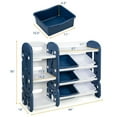 thumbnail image 5 of Yardi Yard Kids Toy Storage Organizer with Bins and Multi-Layer Shelf for Bedroom Playroom -Blue, Toy Storage for Kids, Boys, Girls, Nursery, 5 of 10