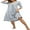 Grey White Floral, variant on Long Nightgowns for Women 3/4 Sleeve Sleepshirts Loungewear Pleated Casual Sleepwear Loose House Dress