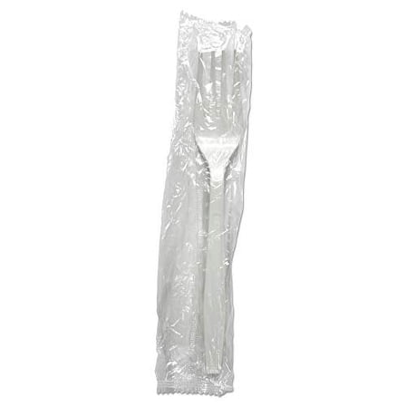 BWKFORKHWPPWIW Heavyweight Wrapped Polypropylene Fork Cutlery - White (1000/Carton)