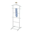 thumbnail image 4 of Kings Brand Furniture Metal Valet Stand Suit Rack Clothes Rack, White, 4 of 10