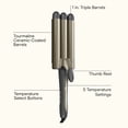 thumbnail image 3 of Conair Infiniti Pro 1" Ceramic & Tourmaline Triple Barrel Curling Iron, Gray, 3 of 10