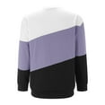 thumbnail image 4 of FAIWAD Long Sleeve Sweatshirts for Women Color Block Round Neck Pullover Tops with Pockets (X-Large, Purple), 4 of 6