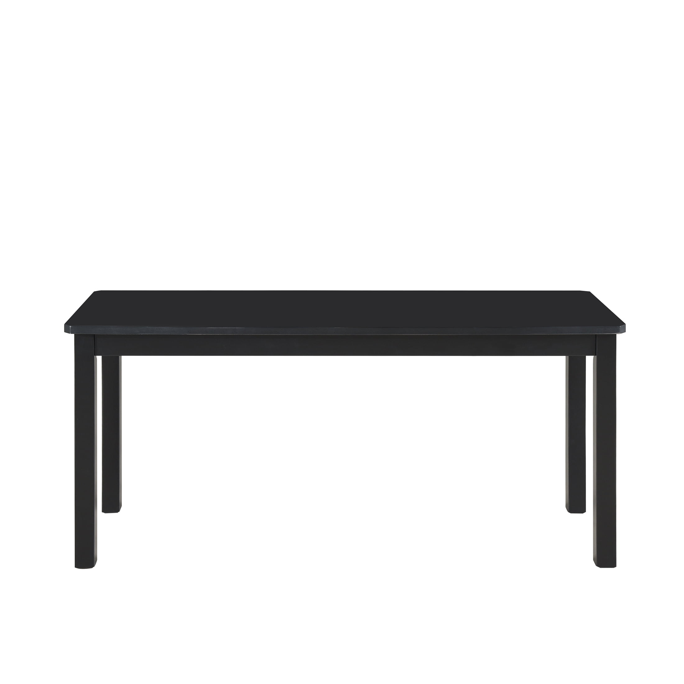 Castle Place Simple 3-Piece Wood Dining Table Set, Black