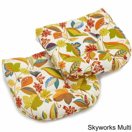19 Inch U Shaped Outdoor Spun Polyester Tufted Dining Chair Cushion Set Of 2 Skyworks Multi Canada 19 Inch U Shaped Outdoor Spun Polyester, Outdoor Chair Seat Cushions Canada