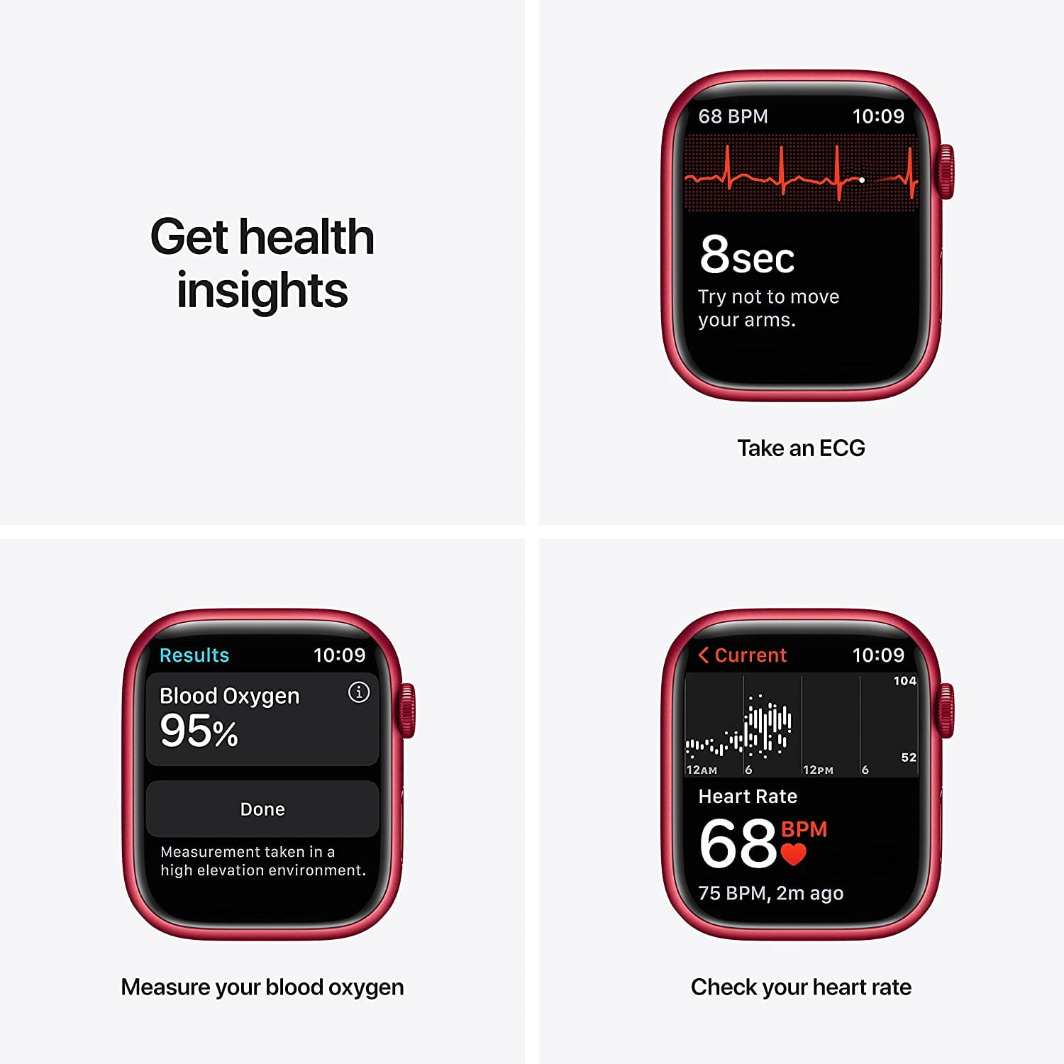 Open Box APPLE WATCH 7 GPS 45mm (PRODUCT)RED ALUMINUM With 