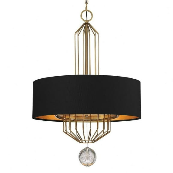 6 Light Pendant-34.75 inches Tall and 24 inches Wide-Aged Antique Brass Finish Bailey Street Home 109-Bel-4974476