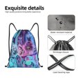 thumbnail image 4 of Zufioo Monster High Print Sports Cinch Sack Gym String Bags Machine Washable Heavy Duty String Backpack for Men Women-Small, 4 of 6