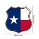 thumbnail image 4 of Placa Metal Vintage Texas Forma Especial Pintura Hierro Arte La Pared 30x30cm, 4 of 9