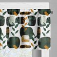 thumbnail image 4 of Ambesonne Retro Valance & Curtain 3 Pcs Set, Geometric and Floral Print, 55"x45", Charcoal Grey Evergreen, 4 of 7