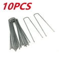 thumbnail image 4 of Sufanic 10Pcs Metal Ground U Tent Pegs Gazebo Camping Tarpaulin Hooks 10/15/20 CM Length, 4 of 6