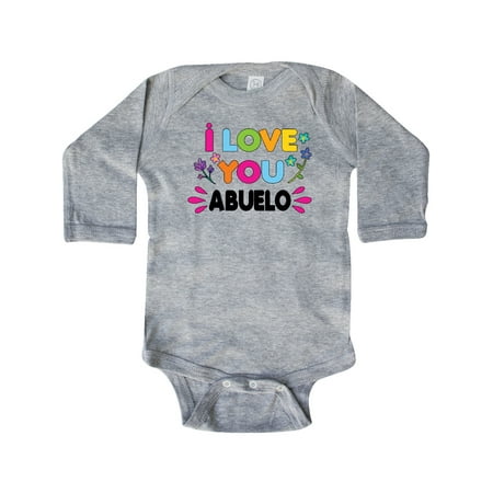 

Inktastic I Love You Abuelo with Flowers Gift Baby Girl Long Sleeve Bodysuit