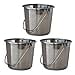thumbnail image 3 of AmeriHome SSB132SET Small Stainless Steel Bucket Set 3 Piece, 3 of 4
