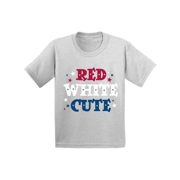 Awkward Styles Red White & Cute Toddler Shirt Cute 4th of July Shirts for Kids American Girl American Boy Red White & Blue Tshirt USA Star Kids Tshirt USA Gifts for Toddler Indenpendence Day Gifts