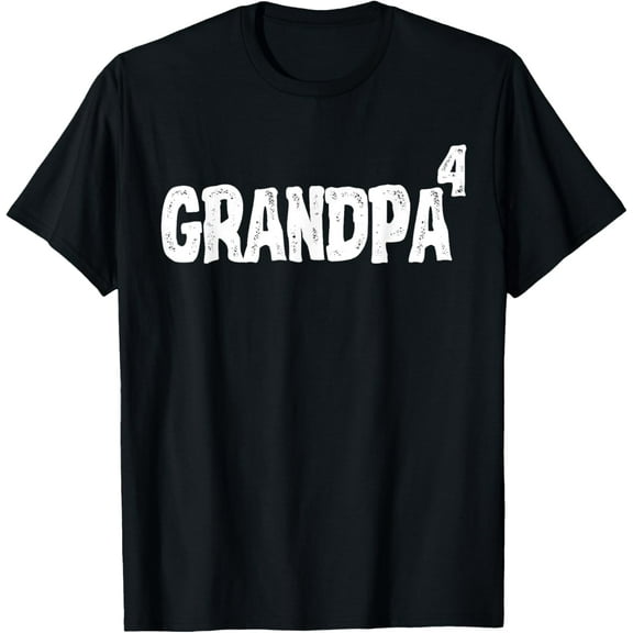 Grandpa of 4 Grandkids Four Grandchildren 4th Time Grandpa T-Shirt
