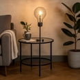 thumbnail image 7 of Benjara Febe 26" Table Lamp- Large Bulb Shade- Glass- Metal- Black Nickel, 7 of 7