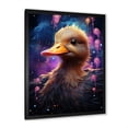 thumbnail image 2 of Designart "Cute Purple Duck Splashes" Animals Framed Wall Art - Traditional Purple Duck Living Room Framed Canvas Art, 2 of 6
