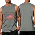 thumbnail image 2 of Patriotic Shirts Men USA Flag Sleeveless Crew Neck Tees Memorial Day Independence Day Classic T-Shirts, XXXXXL, 2 of 4