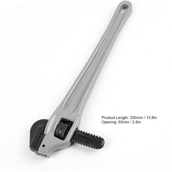 Heavy Duty Aluminum Offset Pipe Wrench, Adjustable Plumbing Wrench, Hook Jaw Hex Pipe Wrench, for Tightening and Loosening Various Types Of Pipes