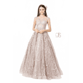 thumbnail image 4 of Women's Elizabeth K Embroidered Cap Sleeve Gown Gl2890 Silver Size 2XL, 4 of 4