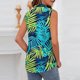 thumbnail image 5 of TaTaai Loose Printed Top Lightweight Soft Women's Fashion Lapel Button Sleeveless Short Sleeve Summer Casual Office Daily Blouse Gift, 5 of 6