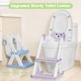 thumbnail image 3 of Asiento de entrenamiento para ir al baño COOSEYA 2 en 1 con banquito impermeable, 3 of 6