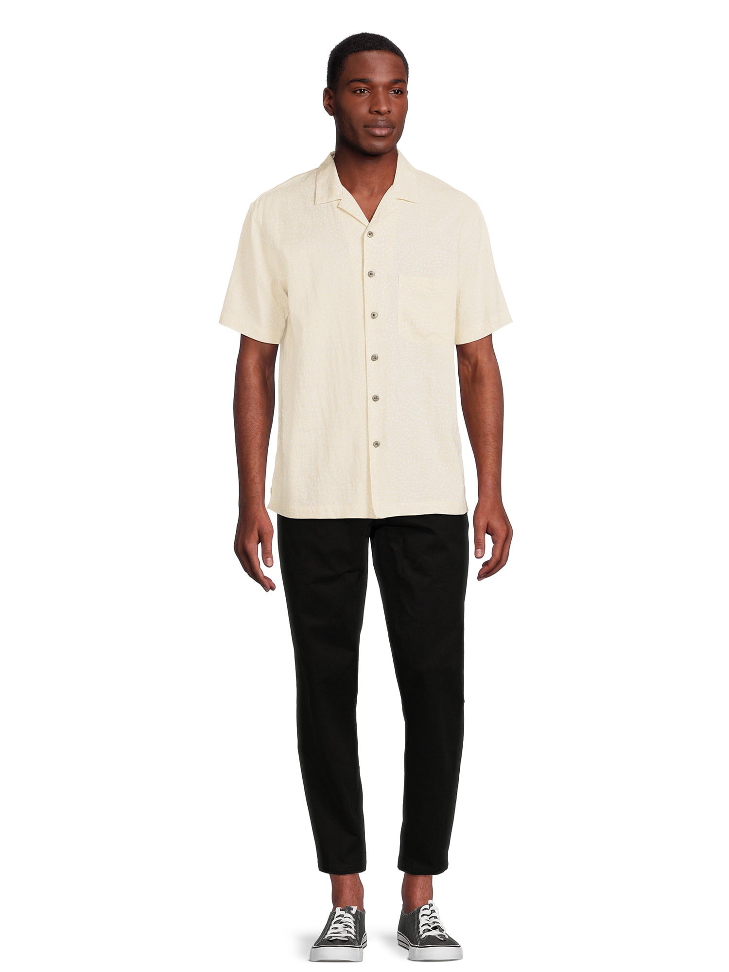 George Men’s Printed Short Sleeve Button Down Shirt