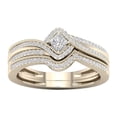 thumbnail image 2 of Rhinestone Rings Set For Women 2PCS Stackable Ring Bands Engagement Wedding, 2 of 8