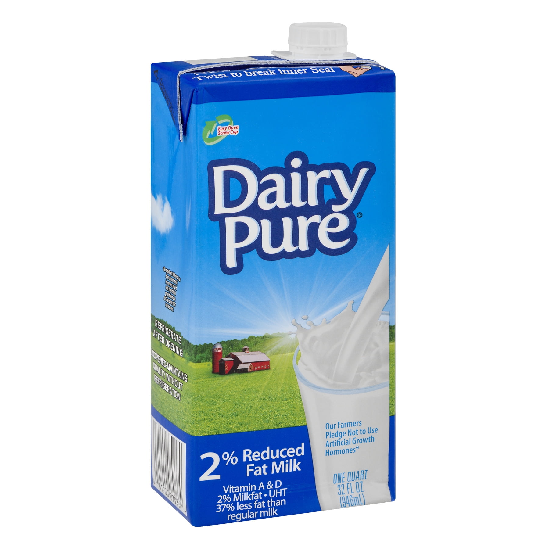 Dairy Pure 2 Reduced Fat Milk 1 Quart Walmart Com Walmart Com