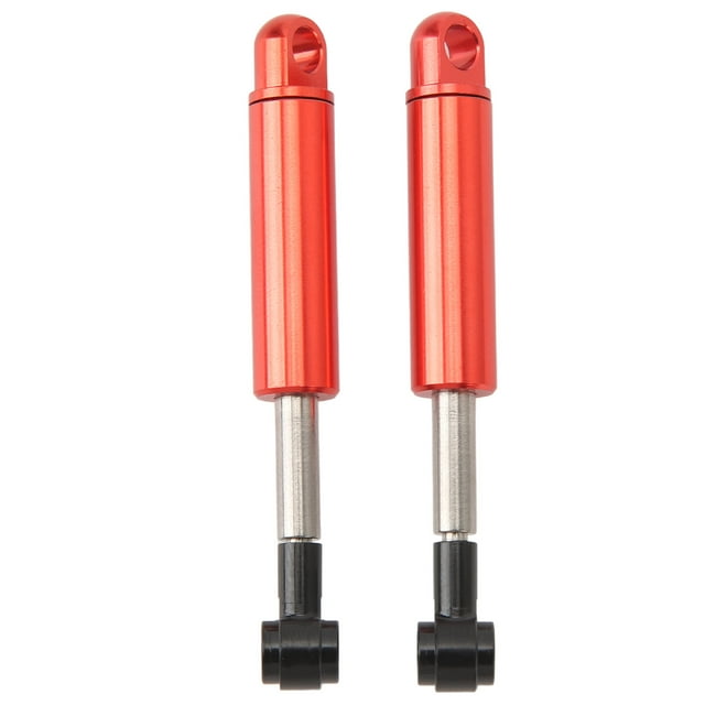 2 amortiguadores de aceite de aleación de aluminio RC para suspensión de camión remolque Tamiya 1/14, color rojo.
