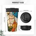 thumbnail image 3 of Logiee Stained Glass Cat Art Print Stainless Steel Coffee Tumbler, Travel Coffee Mug, Insulated Coffee Mug with Lid, Spill Proof Coffee Cup, Portable Thermal Mug, 3 of 8
