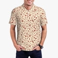 thumbnail image 1 of Saiise Red Wine Print Mens Golf Shirt Moisture Wicking Quick-Dry Print Performance Polo Shirts for Men-Small, 1 of 6