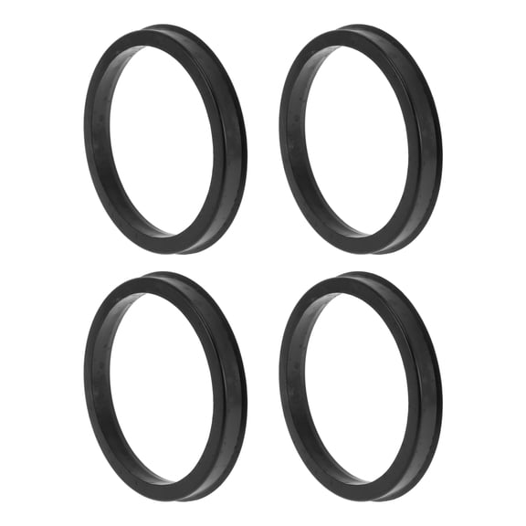 87.1mm to 74.1mm Car Wheel Hub Centric Rings Black Polycarbonate Wheels Center Shaft Shock Absorbing Hubrings 4 Pcs